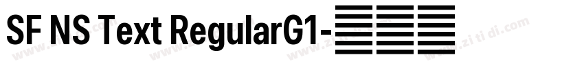 SF NS Text RegularG1字体转换